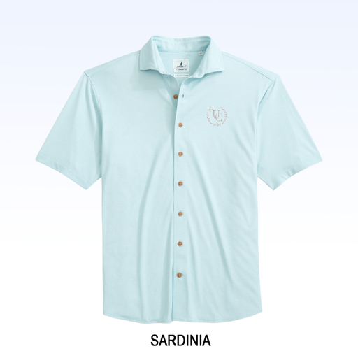 JOHNNIE-O BRECK SOLID KNIT SHORT SLEEVE BUTTON DOWN